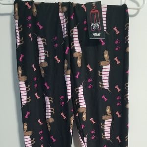 LEGGING DEPOT- dog and bone print leggings